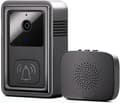 Smart videodörrklocka, trådlös videodörrklocka med kamera, smart WiFi-videodörrklocka Black