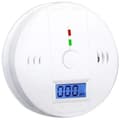 Kolmonoxidgasdetektor – 85 dB larm – Drivs med 3 AA-batterier – LCD-display – Enkel installation med skruvsats