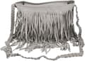Boho Hippie Frynset Taske i Ruskind - Grå
