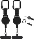 2/3-pack infällbar stöldskyddsrem för telefon, justerbar telefonhållare för skidåkning och utomhusbruk 2-pack 2-pack