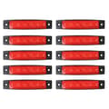 10 stk 12V LED Røde Posisjonslys Sidemarkeringslampe Blinklysstripe Lastebil Tilhenger Lastebil