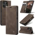 Fodral för Xiaomi Redmi Note 13 Pro 4G, Premium Läder Plånboksfodral med Kortfack och Magnetisk Stängning, Kaffe Redmi Note 13 Pro Marron