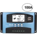 100A MPPT Solar Charge Controller, Dubbel LCD-skärm, USB, 12V/24V