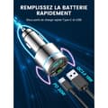 Miniatyrbilde 2 av 5: Bluetooth FM-sender - TANDE - Bluetooth 5.3 - PD 30W Type-C - QC3.0 18W - Helt i metall