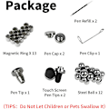 Miniatyrbild 3 av 5: Leksakspenna, Avlastande Metallisk Magnetisk Penna, Multifunktionell Deformerbar Magnet Skrivpenna, Eliminera Tryck Fidget Leksakspresent till Barn eller Vänner Svart