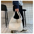 Miniatyrbillede 6 af 7: Canvas Taske Mode Messenger Taske Studenter Skuldertaske white