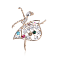 Miniatyrbillede 1 af 3: Modelegering udhulet rhinestone broche
