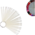 Miniatyrbillede 3 af 7: Neglefarve display sticks, salon neglefarve display sticks, manicure øvelse, vifteform, med metalring, 50 ark pr. pakke, naturlig farve Natural Color
