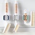 Miniatyrbilde 3 av 4: Kost og moppholder, multifunksjonell griper, kostholder, veggmontert, selvklebende, uten boring, ask Ash