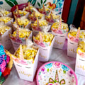 Miniatyrbild 4 av 7: 12 st Unicorn Popcornlådor, Barnkalas Papp Kartong Godis Presentask