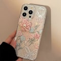 Pikkukuva 4 / 5: iPhone 15 Pro -kotelo, pehmeä TPU 3D ruusukukka, kiiltävä puhelinkuori