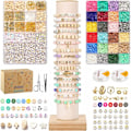 Miniatyrbillede 2 af 8: Lerbeads / Heishi Beads Bohemian Kit - KREA DIY Smykkekit med Diverse Beads - 6000 stk