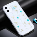 Miniatyrbillede 1 af 4: TPU-beskyttelsesetui med gipsurtblomstermønster til iPhone 12 mini