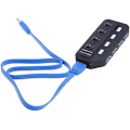 Miniatyrbillede 3 af 5: Splitter, højhastigheds 4-port USB 3.0 hub med kontaktindikator