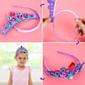 Miniatyrbillede 4 af 5: IC Prinsesse Tiara Krone Krystal, Udklædnings Hårtilbehør, Lilla