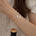 Miniatyrbilde 2 av 5: 2 stk Damearmbånd Kjærlighet Hjerte Peach Hjerte Armbånd Par