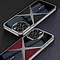 Miniatyrbild 2 av 5: För iPhone 14 Pro Max Skarvad Telefonfodral Läderbelagd TPU+PC Hybrid Skal