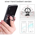 Miniatyrbild 3 av 5: Mobiltelefonringhållare 360 Grader Rotationsbar Pack med 2 Svart