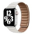 Pikkukuva 1 / 7: Nahkaranneke Apple Watch -rannekkeeseen 45mm 41mm 44mm 40mm Alkuperäinen magneettinen Loop Link -rannekoru iWatch Ultar2 49mm 9 8 7 6 SE 3 42mm Starlight Starlight