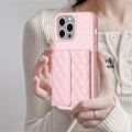 Miniatyrbillede 2 af 5: Rombeformet læder telefoncover til iPhone 15 Pro
