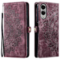 Miniatyrbillede 1 af 5: Til Samsung Galaxy S25 Edge Wallet Case Læder Telefon Cover Hudfølelse Totem Præget