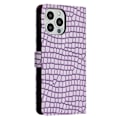 Miniatyrbild 4 av 5: Telefonfodral i läder med krokodilstruktur för iPhone 16 Pro Max