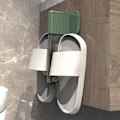 Miniatyrbillede 3 af 4: Vægmonteret stærk bærende slipperhylde uden huller Transparent
