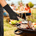 Pikkukuva 3 / 4: BBQ-hanskat, lämmönkestävät jopa 800 °C:seen uuninhanskat