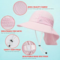 Pikkukuva 4 / 5: 2 Pakkaa Taaperon Auringonhattuja, Säädettävät Rantahatut white+pink S