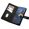 Miniatyrbillede 2 af 5: For OnePlus 13 Etui Kortpladser Splejsning Farve Læder Telefon Cover - Rød