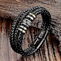 Miniatyrbild 2 av 5: Till Min Son - Älskar Dig För Alltid Läderarmband, Flätat Läderarmband för Män