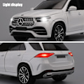 Miniatyrbillede 5 af 5: Kompatibel med 1/24 Legering Støbt Benz GLE 350 Legetøjsbil med Lyd og Lys Træk Tilbage Samlerobjekt Modelbil til Børnegaver (Hvid)