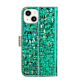 Miniatyrbillede 3 af 4: Laser Glitter Pulver Matchende Krokodille Tekstur Læder Telefon Cover til iPhone 14