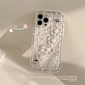 Pikkukuva 4 / 5: Läpinäkyvä kukka-aiheinen TPU-puhelinkotelo iPhone 13 Pro Max -puhelimelle, jossa kukkakoruketju