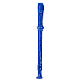 Miniatyrbilde 1 av 4: Plastik Musikk Instrument Sopran Blokkfløyte 8 Hull blue