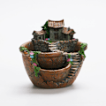 Miniatyrbilde 1 av 5: Blomsterpotter i harpiks for sukkulenter, hjemmehagearbeid orange