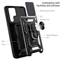 Miniatyrbillede 8 af 8: Samsung S22 Ultra Armor Hybrid Metal Ring Kamera Slider - Sort Sort