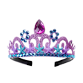 Miniatyrbillede 1 af 5: IC Prinsesse Tiara Krone Krystal, Udklædnings Hårtilbehør, Lilla