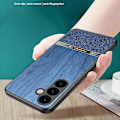 Miniatyrbild 4 av 5: Skal för Samsung Galaxy A35 5G Trästruktur Läderbelagd TPU Skyddande Mobilskal