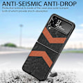 Miniatyrbillede 4 af 4: V-formet fiber syning foldbart telefoncover til Samsung Galaxy Z Flip4