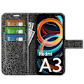 Pikkukuva 2 / 5: Xiaomi Redmi A3 PU-nahkakotelo magneettisella sulkimella, lompakkokotelo - Keltainen