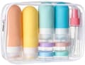 Reseflaskor med fodral, Reseset, Reseflaskor Handbagage 90ML, 16-delat set, Silikonreseflaskor, Påfyllningsbara reseflaskor, schampo