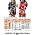 Miniatyrbillede 2 af 5: Dame Efterår Vinter Pullover Strikket Sweater Snefnug Print