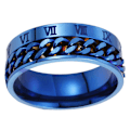 Miniatyrbillede 2 af 2: 1 stk. Unisex Mode Titanium Stål Ring Roterbar Ring 9