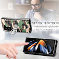 Miniatyrbild 2 av 5: Skal för Samsung Galaxy Z Fold 5 med Ring, Läder Kamouflage Mobilskal kompatibla med Samsung Galaxy Z Fold5