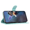 Pikkukuva 3 / 4: Yhteensopiva iPhone 15 -kotelo pitsikukilla PU-nahkainen lompakkokotelo