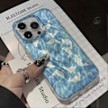 Miniatyrbild 4 av 5: Mobilskal för iPhone 15 Pro, Delfinmönster TPU+PC IMD Baksida
