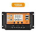 Pikkukuva 1 / 4: 100A 80A 50A 12V/24V auton aurinkopaneelin lataussäädin jännitteensäädin kaksois-USB