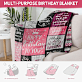 Miniatyrbillede 3 af 7: Pink Flanell Fleece Tæppe/Skødetæppe, 150 cm x 130 cm, Unikke Syninger og Design, Fødselsdagsgaver til Kvinder