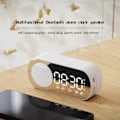 Miniatyrbild 5 av 5: Multifunktionell Smart FM Radio Bluetooth Högtalare Väckarklocka Spegelklocka (Rosa) Rosa